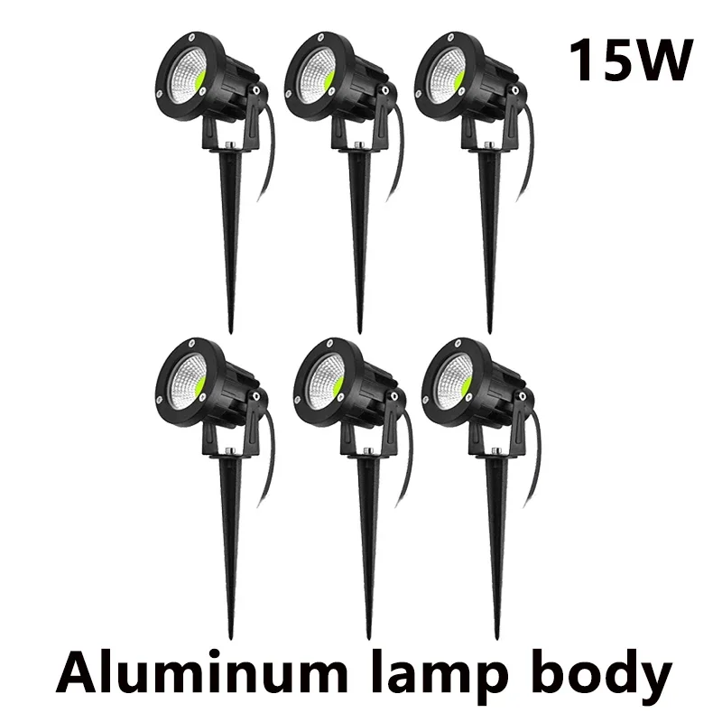 Imagem -04 - Iluminação Led do Jardim 5w 10w 15w Outdoor Spike Lawn Lamp Waterproof Terrace Garden Decoração Path Holofotes Ac220v 110v Dc12