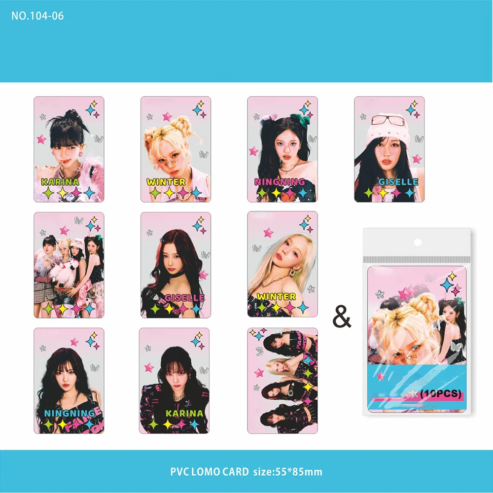 10Pcs/Set KPOP Group ZB1 GIDLE PVC Photocard High Quality INS Style LOMO Card KARINA WONWOO MINGYU ZHANGHAO AHYEON ASA Fans Gift