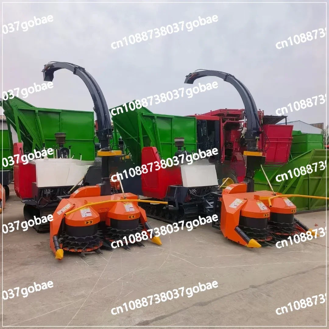 Small Royal Bamboo Grass Powder Harvester Convenient Self-propelled Harvester Crop Grain Storage Machine