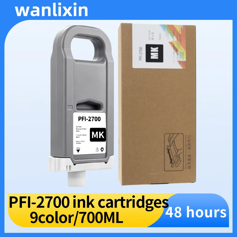 700ML PFI-2700 PFI 2700 ink cartridge Pigment ink with chip Compatible For Canon Image PROGRAF GP2000 GP4000 printer INK G V FP