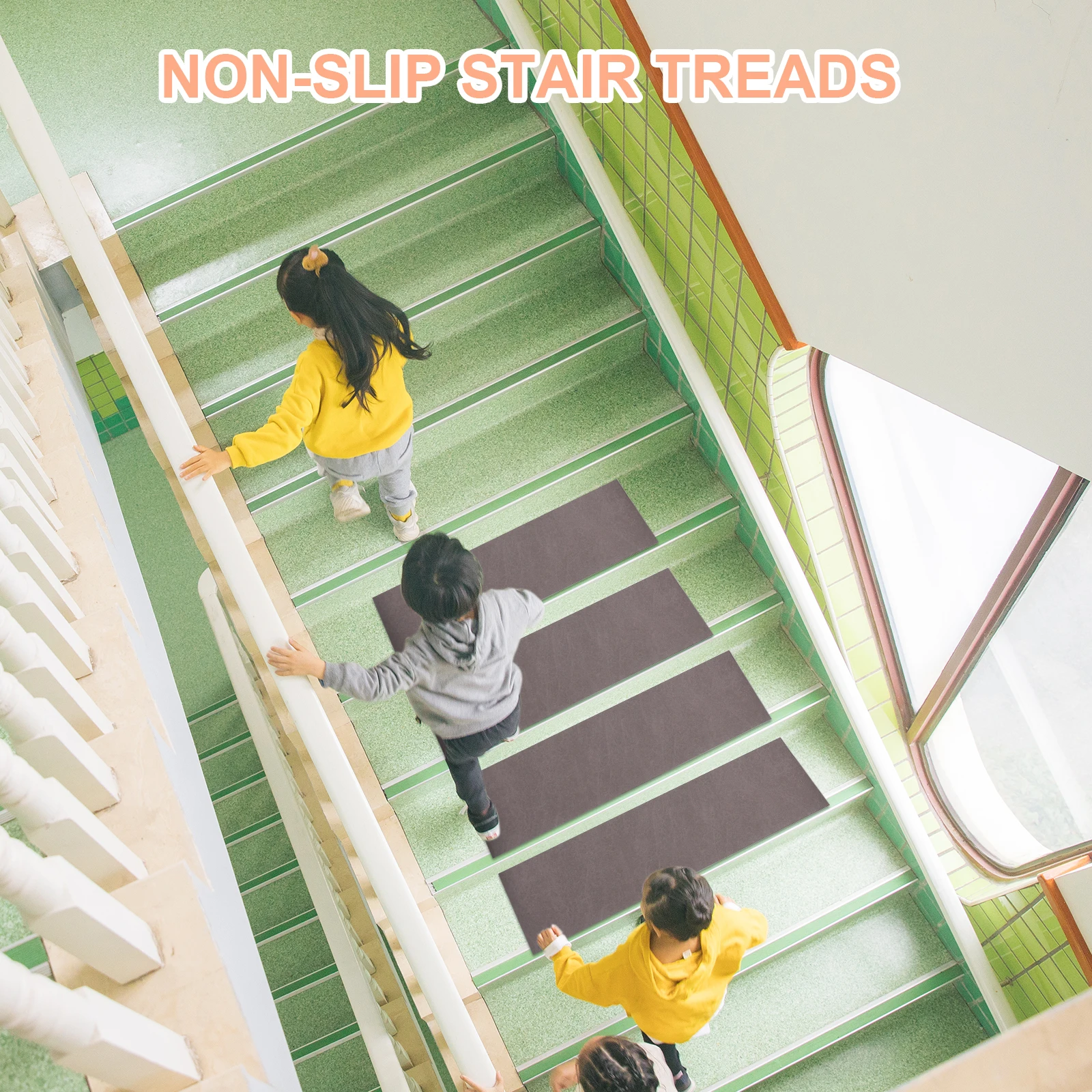 

NonSlip Stair Mats Carpet Treads Adhesive Floor Wood Household Durable Antislip FullCoverage StepRugs StairCarpetRunner