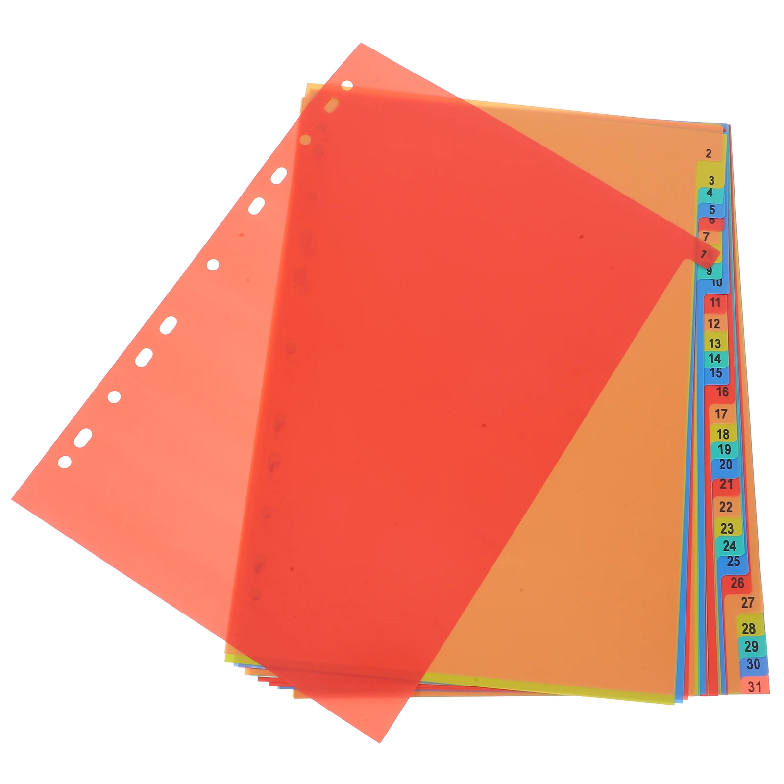 

31 Page Colored Notebook Tabs Notepad Tabs Multicolor Numbered Dividers Binder Organization Paper Colored Page Markers Index