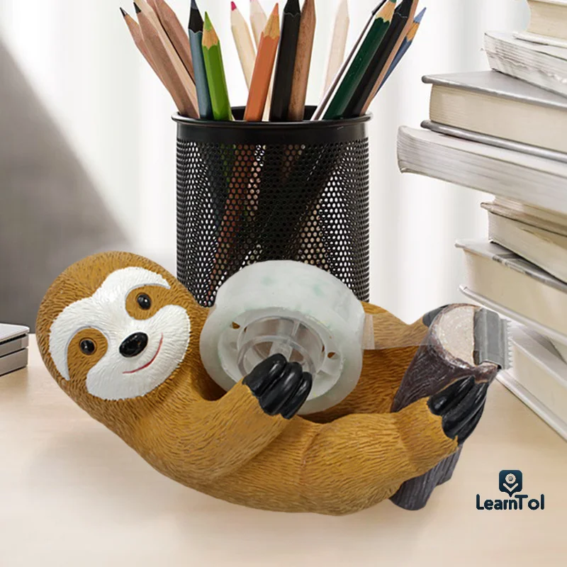 Tape Dispenser Sloth Tape Holder Paper Roll Holder Tape Dispenser Clamp Wrap Buddies Tabletop Wrap Modern Gadgets