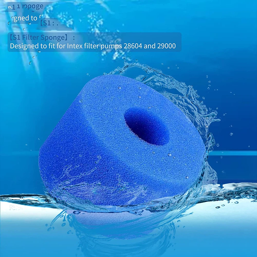 

2pcs For Intex Pure Spa Reusable Washable Foam Hot Tub Filter Cartridge S1 Type S1 Filter Sponge Pool Filter Cartridge