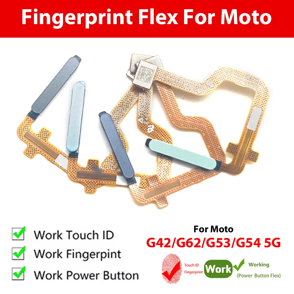 Fingerprint Sensor Home Return Key Menu Button Flex Ribbon Cable For Motorola Moto G42 G62 G53 G54 5G