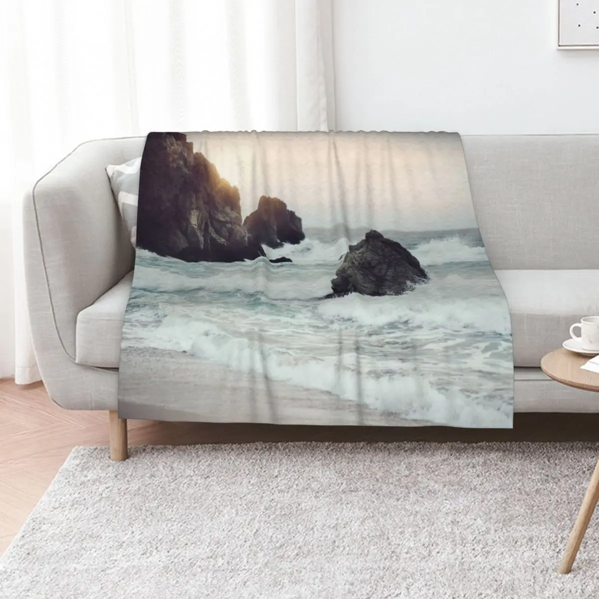 West Coast Beach Throw Blanket Personalized Gift Luxury Brand for sofa Warm For Decorative Sofa Blankets For Bed Blankets