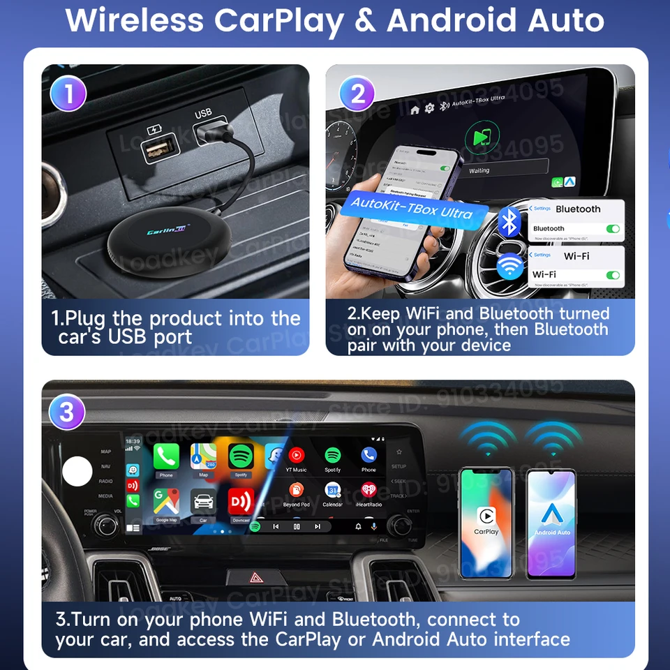 カーナビ CarlinKit Tbox Ultra2 Android 15 128GB 128G Carlinkit Ultra2 Android 15 CarPlay Ai Box Wireless Android