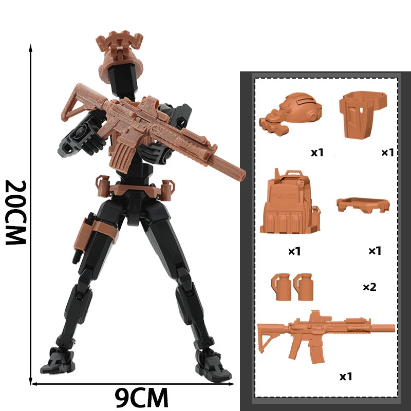 Soldados militares13 figuras de ação t13 figura 3d impresso multi-articulado móvel sorte 13 figura de ação manequim diy montagem brinquedos