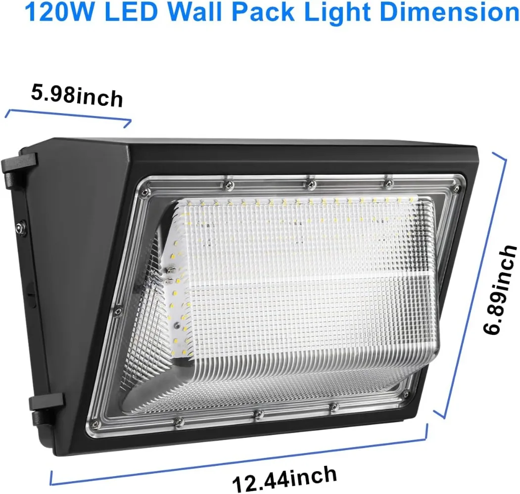 Outdoor LED Wall Light, Iluminação de Segurança, Adequado para Parques de Estacionamento, Armazém, Entrada, 4 Pcs