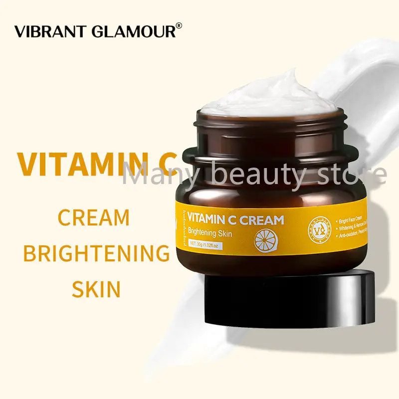 

Vitamin C Moisture Cream 30g VC Whitening Brightening Anti Wrinkle Anti Aging Repair Fade Freckles Face Cream Hydrate Skin Care