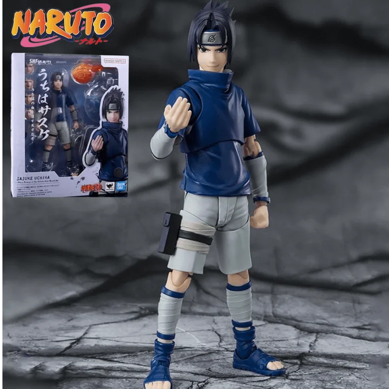 

Original Bandai Naruto Anime S.h.figuarts Uchiha Sasuke-genius Ninja With Uchiha Blood Pvc Action Figures Halloween Gift