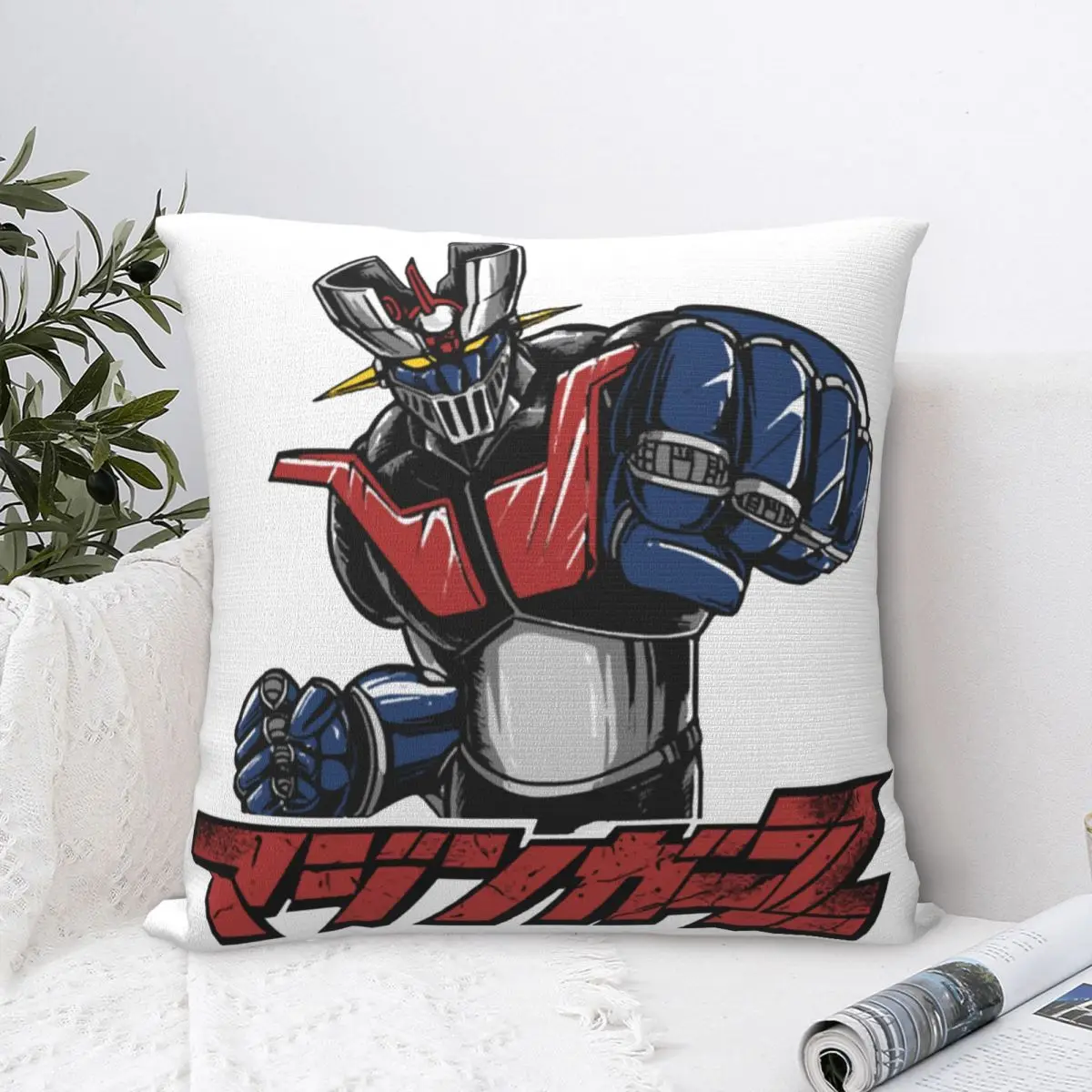 Goldorak Actarus Mazinger Z Pillow Cases Robot Grendizer Anime Cushion Covers Customized Decorative Pillowcover for Car 40*40cm