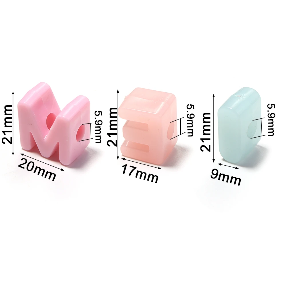 500g/pack Colorful Plastic Letter Beads Mixed Alphabet Big Hole Loose Beads For Jewelry Making DIY Bracelet Keychain Accessories