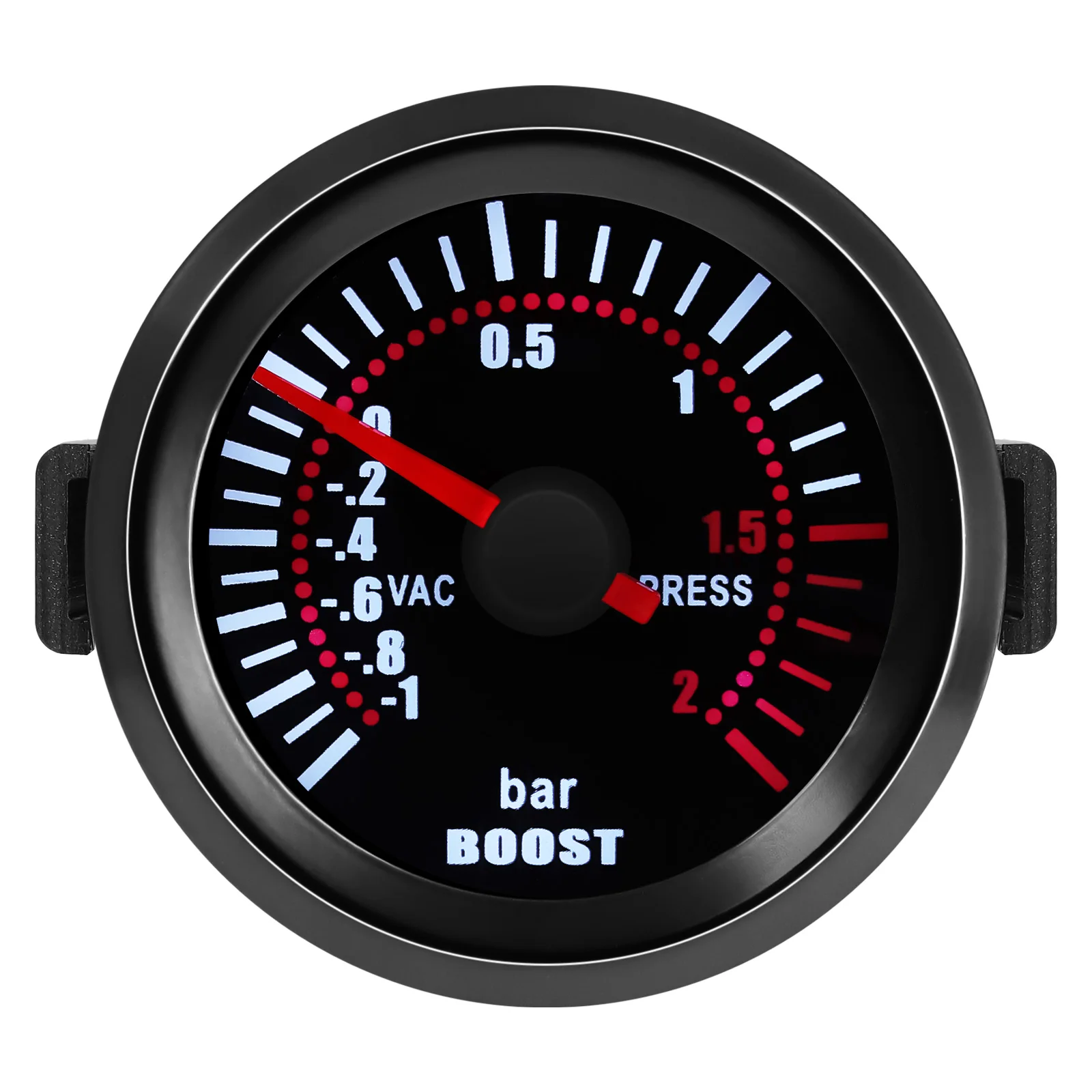 2 "52mm 12V Auto LED Rauch Len -1 ~ 0 ~ 2 BAR Turbo Boost Gauge Turbin mechanische Boost Anzeige Meter Für Motor Auto Zubehör
