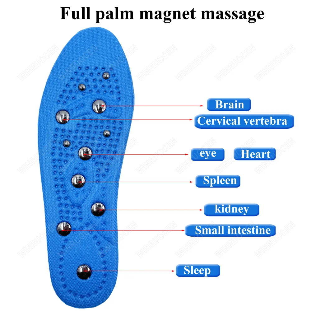 Upgrade 22 Magnetic Massage Insoles Foot Acupressure Advanced Foot Enhanced Shoe Pads Slimming Pain Relief Shoe Insoles Unisex