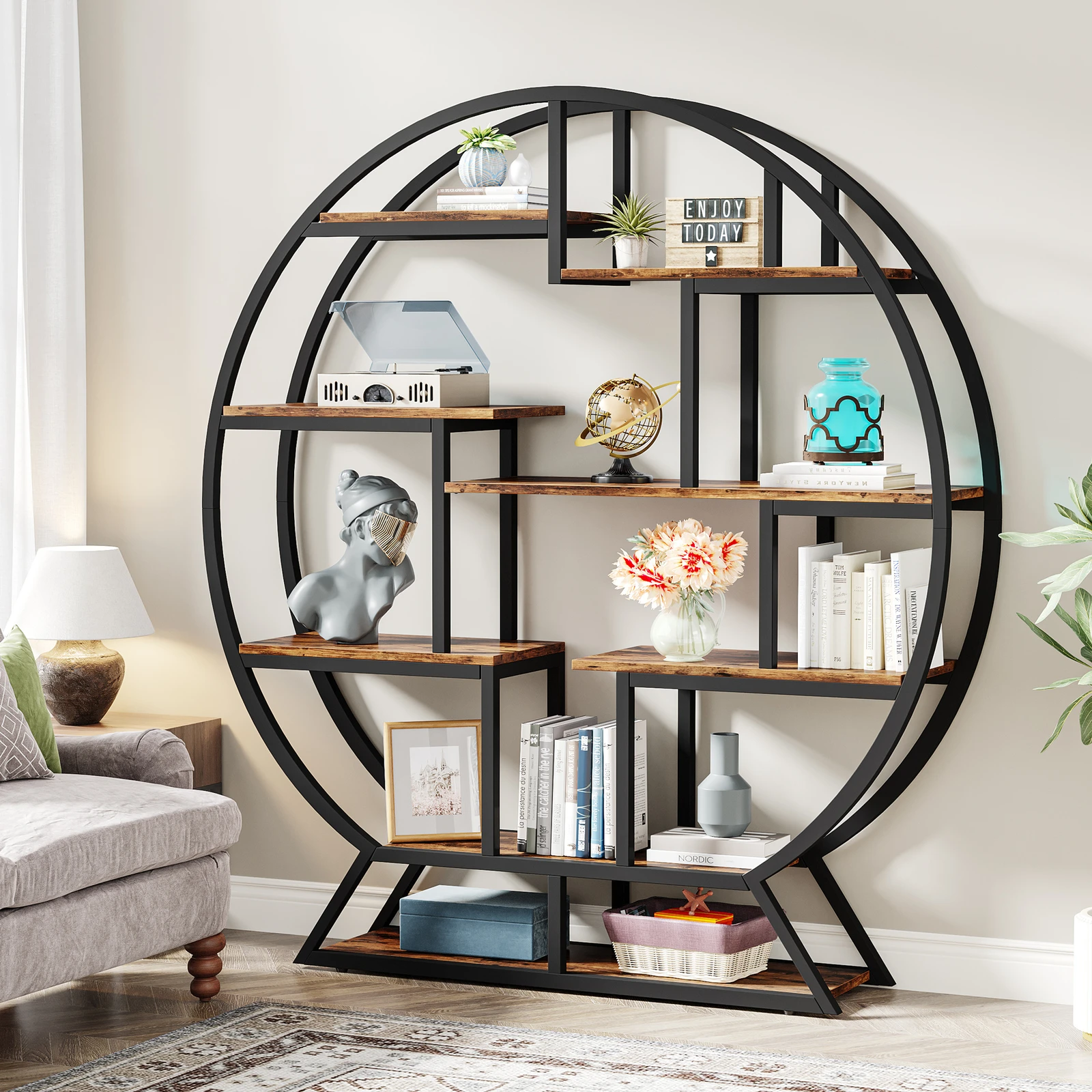 62" Tall Round Book…