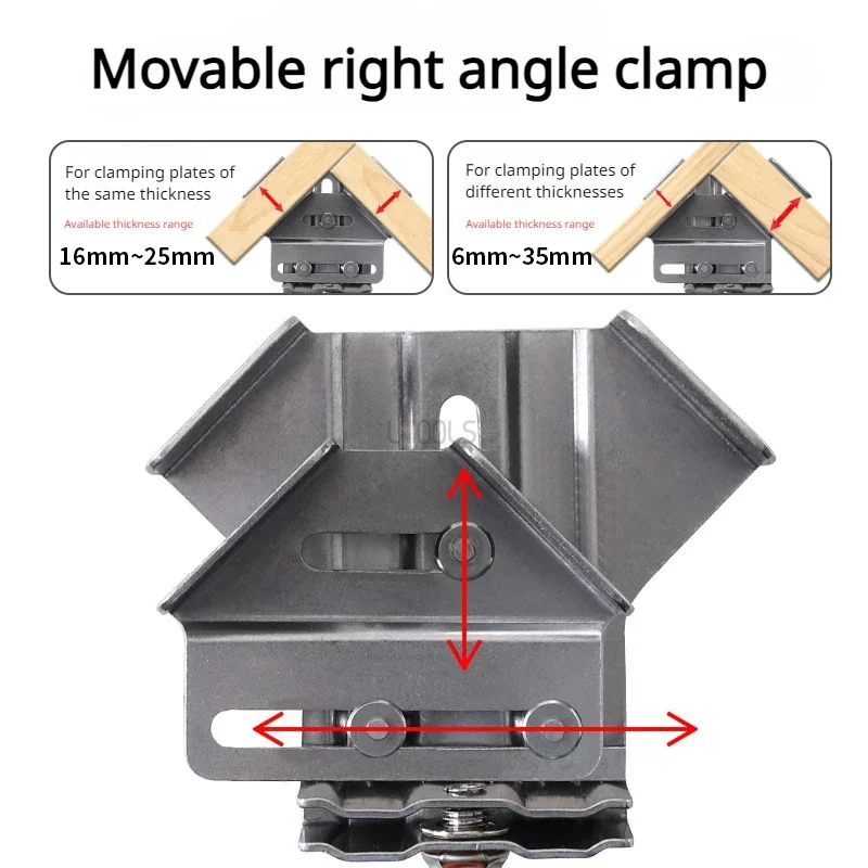 Giunzione per la lavorazione del legno localizzatore di morsetti rapidi morsetto ad angolo retto in acciaio inossidabile clip di fissaggio a 90 gradi strumenti di bloccaggio per la lavorazione del legno