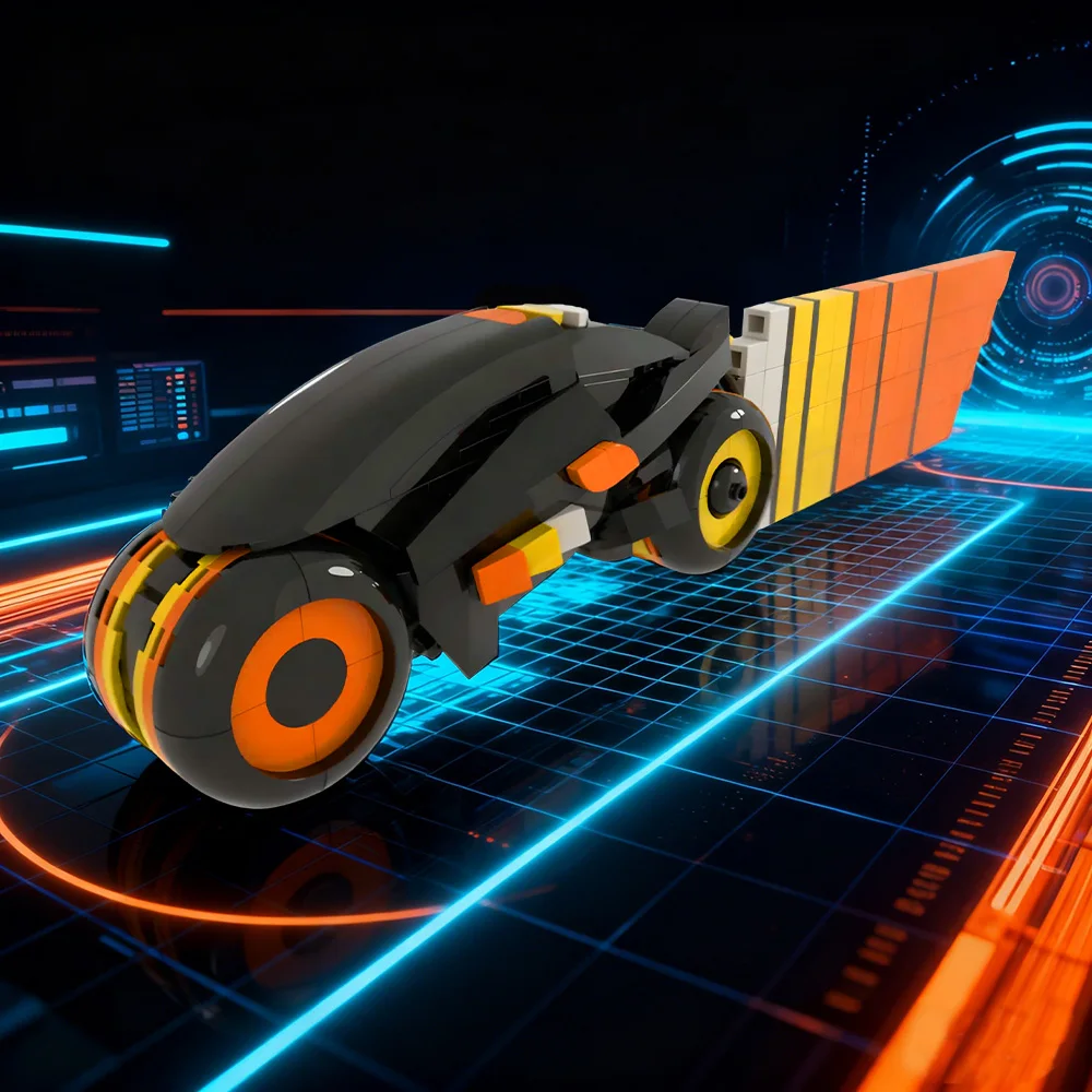 

Moc Tron Large deluxe Moto Bricks Model Science Fiction Movies Motorcycle Competition Building Blocks Boys Birthday Gift Toys