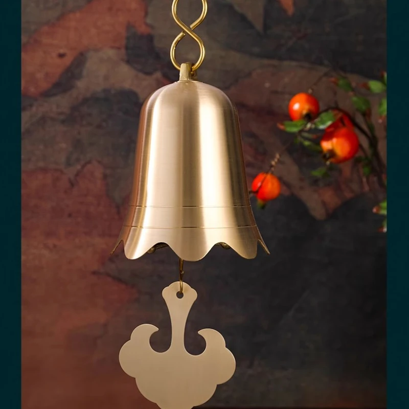 النحاس الرياح الرنين في الهواء الطلق المشهد القرن جرس كبير الحجم معلقة زن حديقة أجراس الرياح المحمولة الموسيقية الزينة الرياح الدقات
