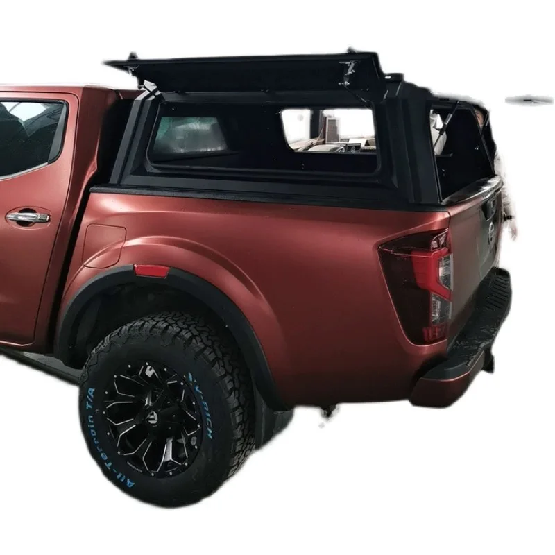 

For 4x4 Folding Aluminum Steel Canopy For Pickup Truck Hardtop with Toolbox Storage box Sliding windows