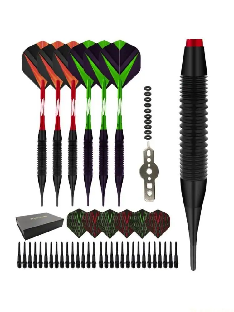 

31BE, 6 шт./упак., набор дартс, полеты в дартс, профессиональный нейлоновый наконечник, алюминиевый вал, набор нейлоновых для