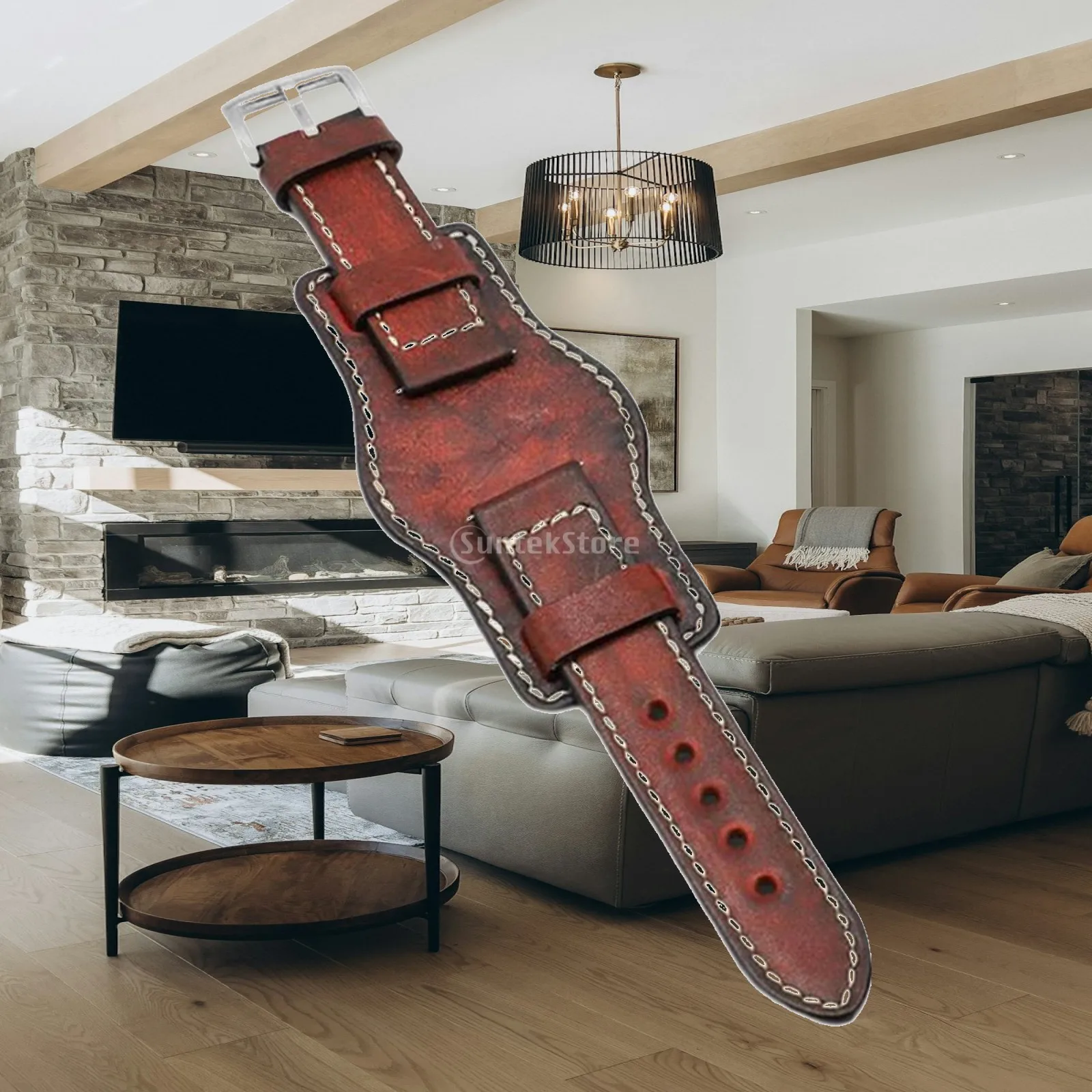 Vintage Wristband Strap Width 20mm Handmade Easy to Install with Holes on The