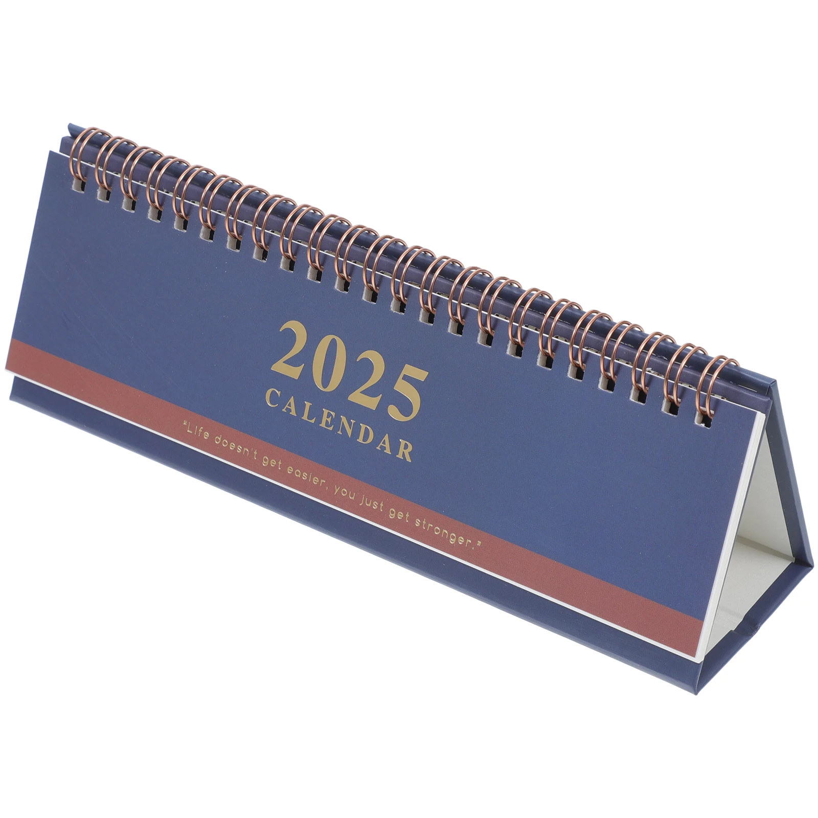 

2025 Desk Calendar Creative Coil Ornaments Stand up Tabletop Monthly Iron Classroom