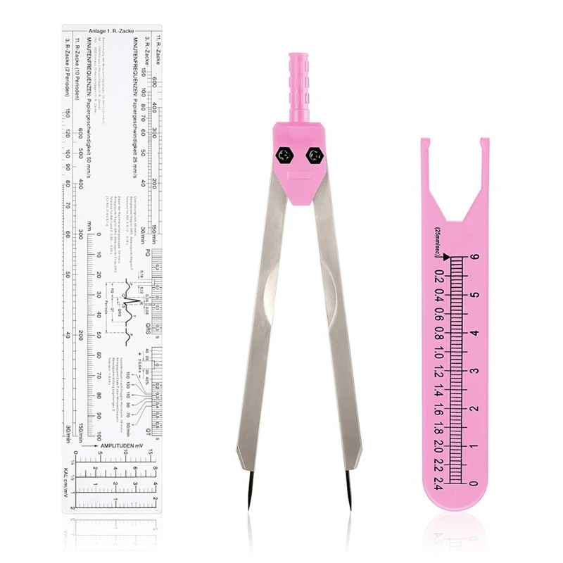 EKG Calipers ECG Calipers Measuring Tool With Ruler EKG Caliper Divider For Measuring Electrocardiographs EKG Calipers