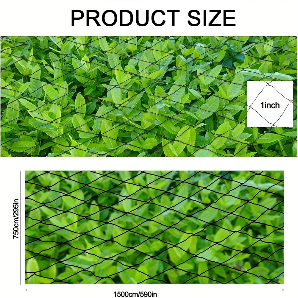 

Nylon Bird Netting Mesh Hawk Netting Protective Chicken Coop Netting 25 X 50 FT Fruit Tree Netting for Birds Deer Squirrels