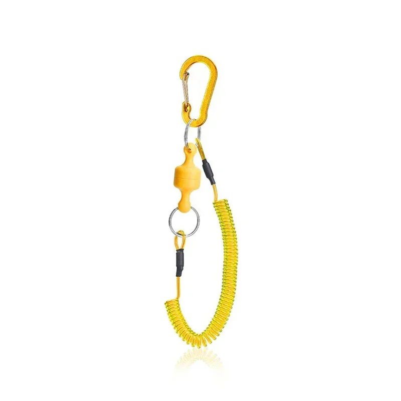 1.5m Fishing Coil Lanyard Hook Buckle for Fly Fishing Strong Magnetic Release Clip Net Rack with Fishing Tools Coiled Lanyard image 3