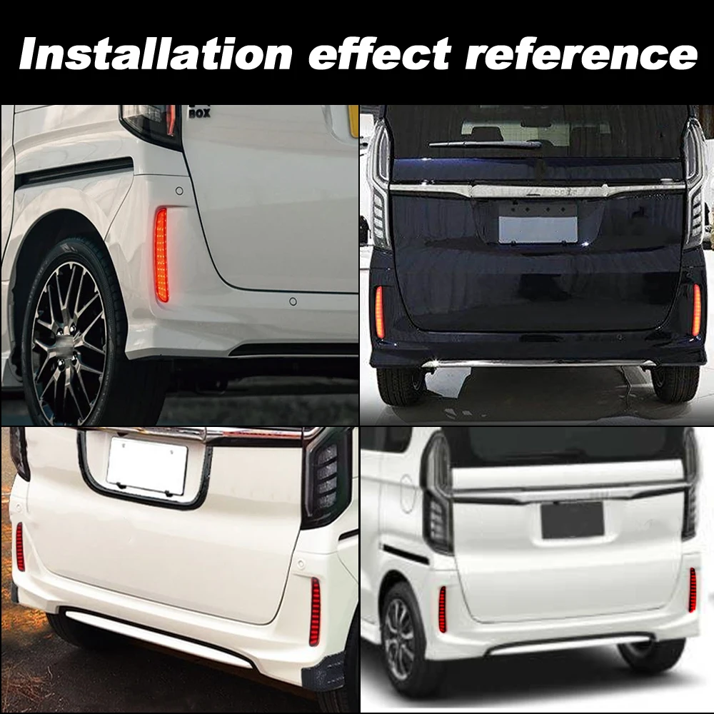 

2 шт. светодиодный отражатель заднего бампера, стоп-сигнал для Honda N-Box 2021 2022 2023 2024, задняя противотуманная фара, автомобильные аксессуары