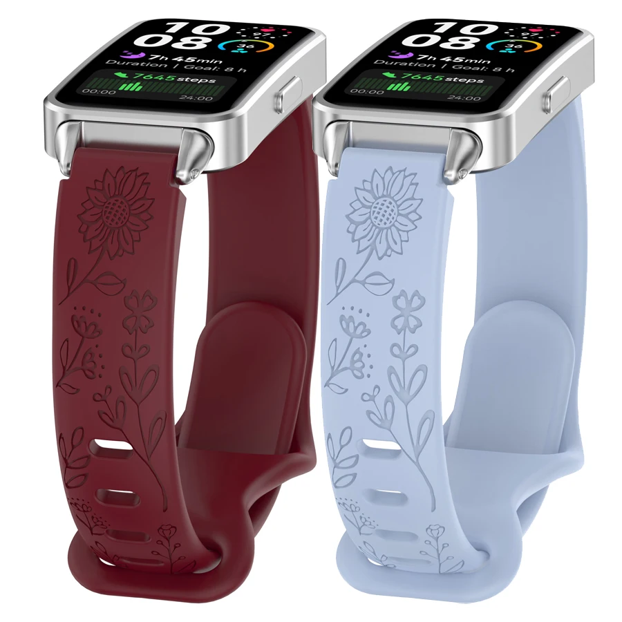 Carved Flowers Strap For Huawei Band 11Pro 11 10 9 8 Replacement Sport Bracelet Correa For Huawei Band 8 9 10 Strap Accessories