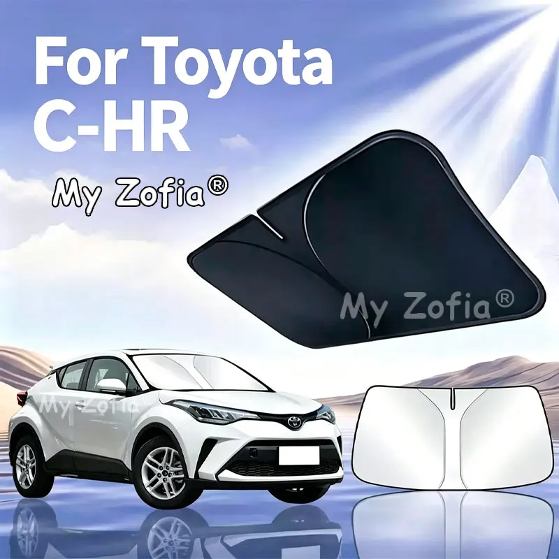 Für Toyota C-HR 2025 2026 Windschutzscheiben-Sonnenschutz UV-Schutz Wärmeisolierung Frontscheiben-Abdeckung Faltbares Zubehör