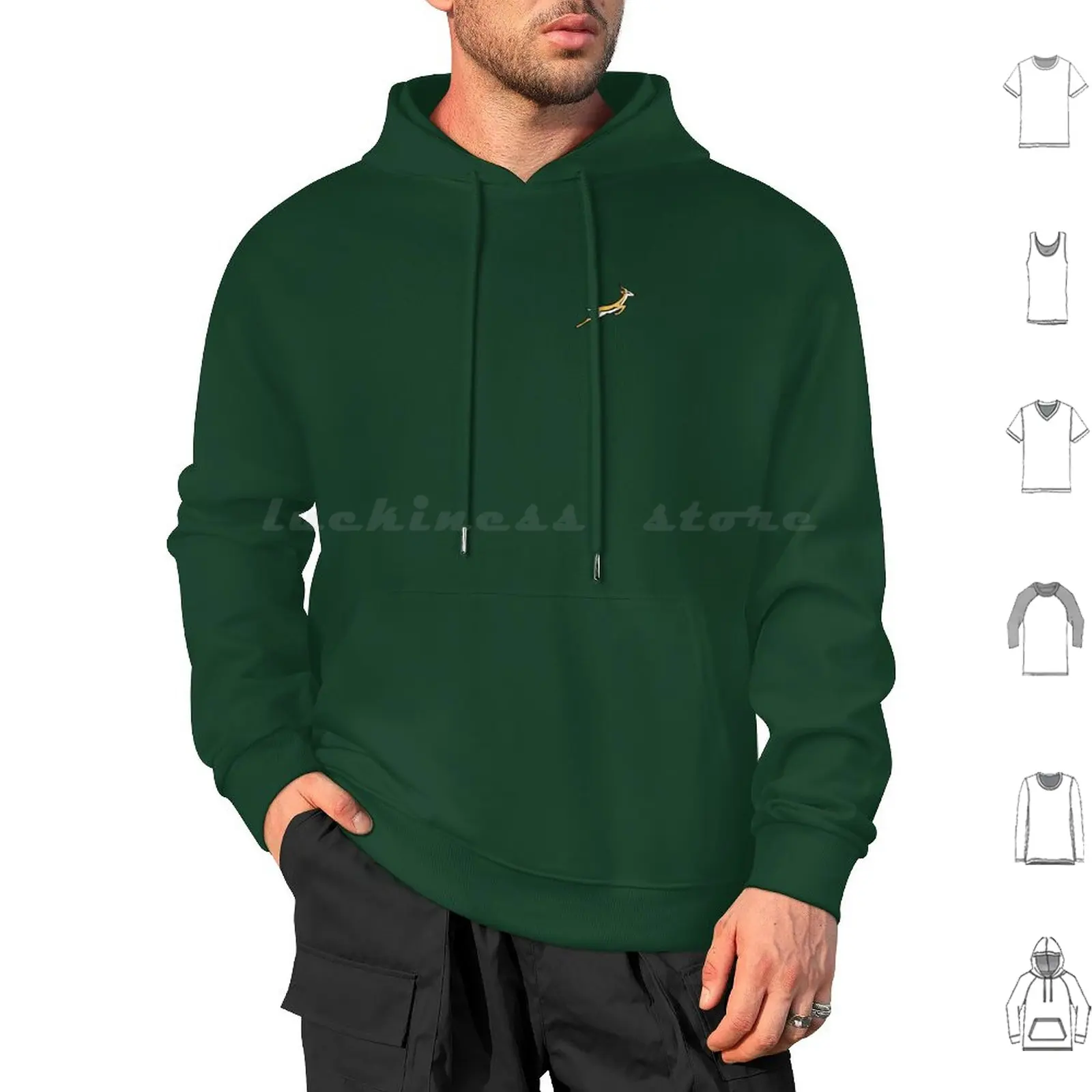 Hoodie Springbok de Algodão com Manga Longa, Rugby Springbok Bokke, Rugby da África do Sul, União de Rugby Springbokke Sia Kholisi, Melhor Rugby