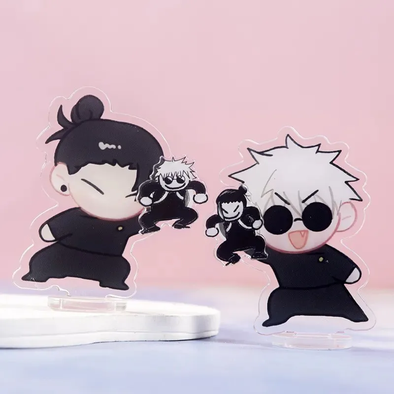 

Jujutsu Kaisen Gojo Satoru Suguru Geto Surrounding Rotating Signboard Ornament Decompression Spring Rocking Music Keychain