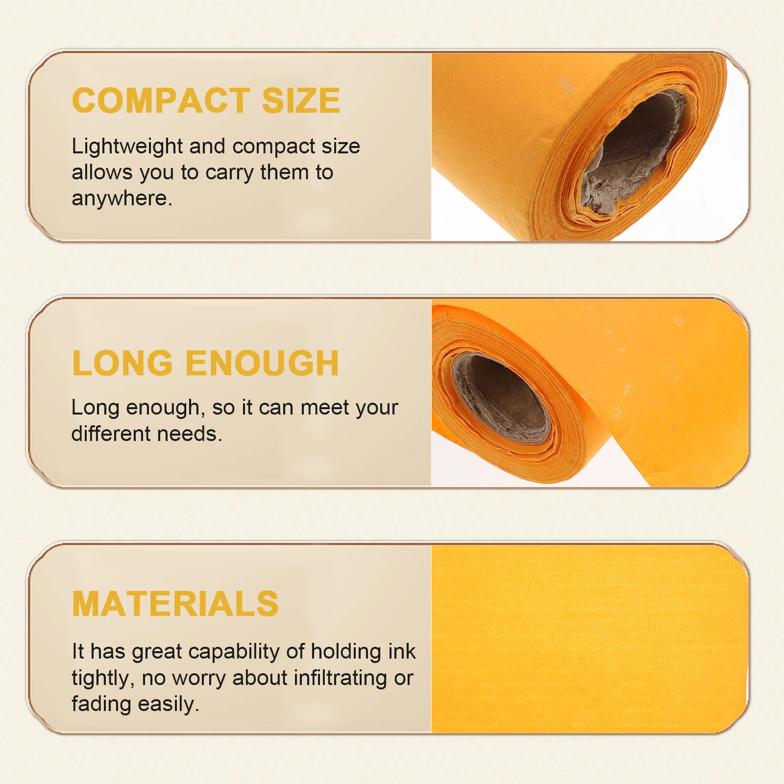 

1 Roll Writing Sumi Base Painting Smooth Surface Long Endurance Xuan Paper Roll Ideal for Drawing and Sketching