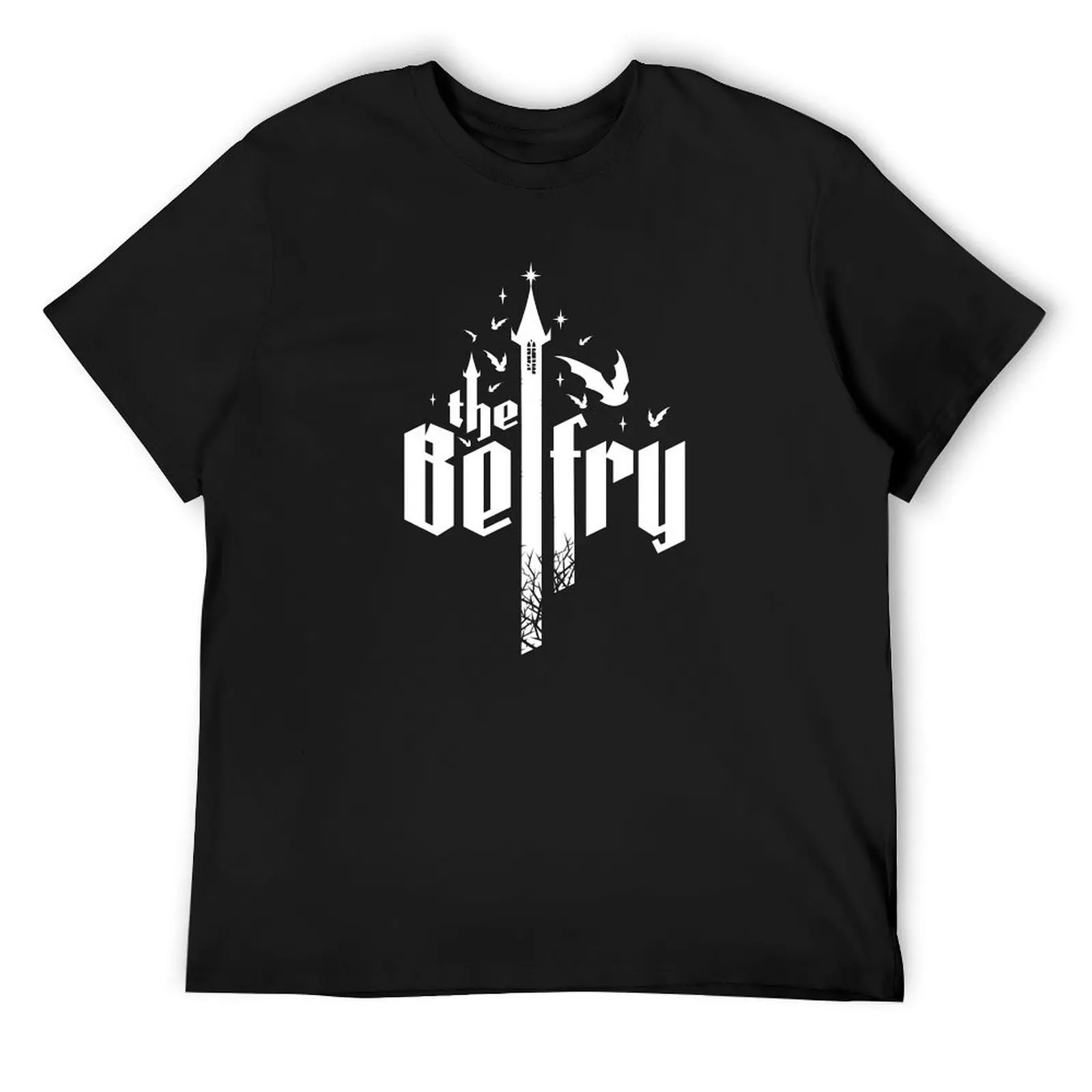 The Belfry - official white on clear logo T-Shirt oversized graphic tee cute clothes workout shirts for men