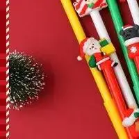 

53 шт./лот, милые мультяшные рождественские ручки, каваи, Рождественская мини-шариковая ручка, гелевая ручка для письма, детские школьные канцелярские принадлежности