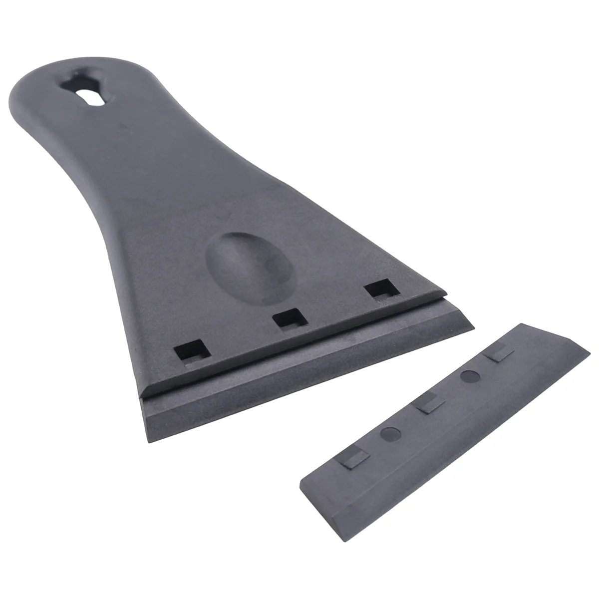 

ABIY-2 Pack Plastic Blade Scraper with 100Pcs Single Edge Plastic Blades, Extra Big Scraper Tool for Removing Paint Spots