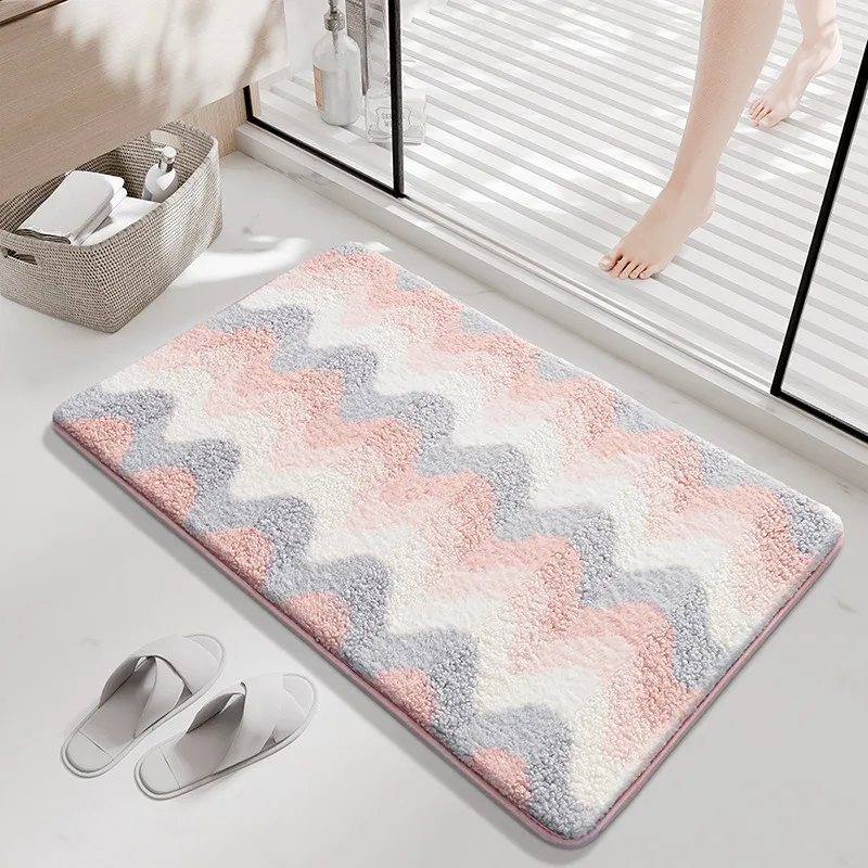 Entry Door Mat, Living Room Carpet, Bedroom Bedside Mat, Bathroom Anti-slip and Water-absorbing Foot Mat