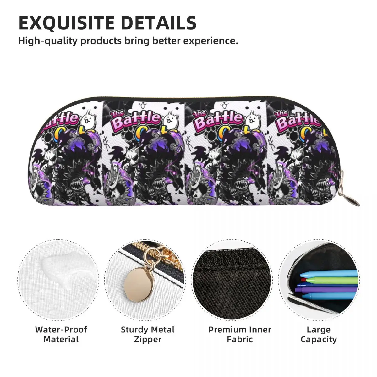 Battle Cats - Miko Mitama etui, potloodzakje, opslag, briefpapier, grote opbergdoos, potloodtas voor kinderen, school