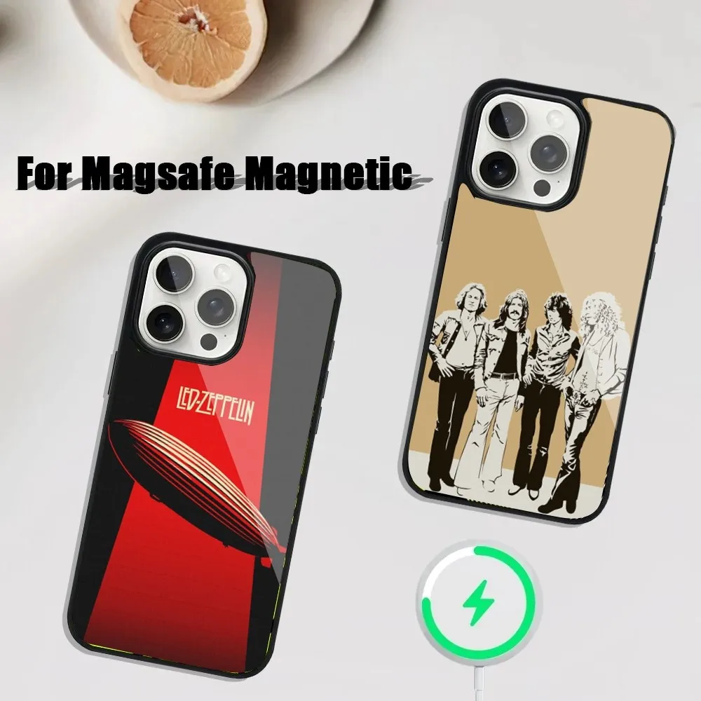 L-Led Band Z-Zeppelins Phone Case For iPhone 16,15,14,13,12,11,Plus,Pro,Max Mini Magsafe Magnetic Wireless Charging