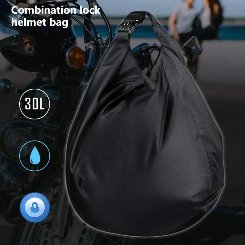 Helmet Backpack Combination Lock Helmet Pouch Anti-slip Anti-theft  Practical Motorcycle Helmet Storage Bag