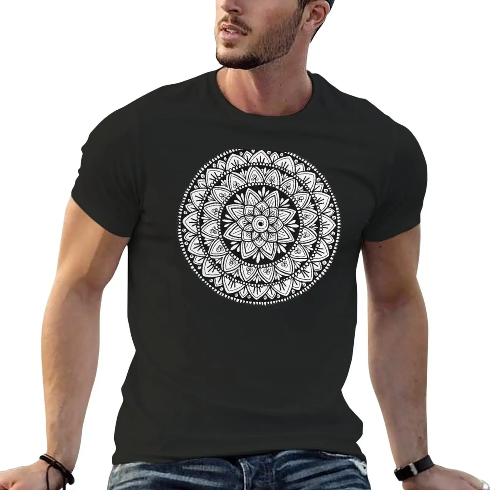 

Black and White Mandala #2 T-Shirt cute clothes cute tops tees plain t shirts men