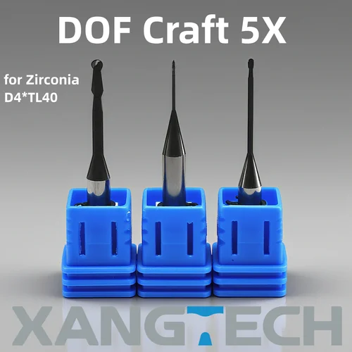 XANGTECH DOF Craft 5X recubrimiento diamante recubierto fresa para bloques de Zirconia fresas dentales laboratorio Dental