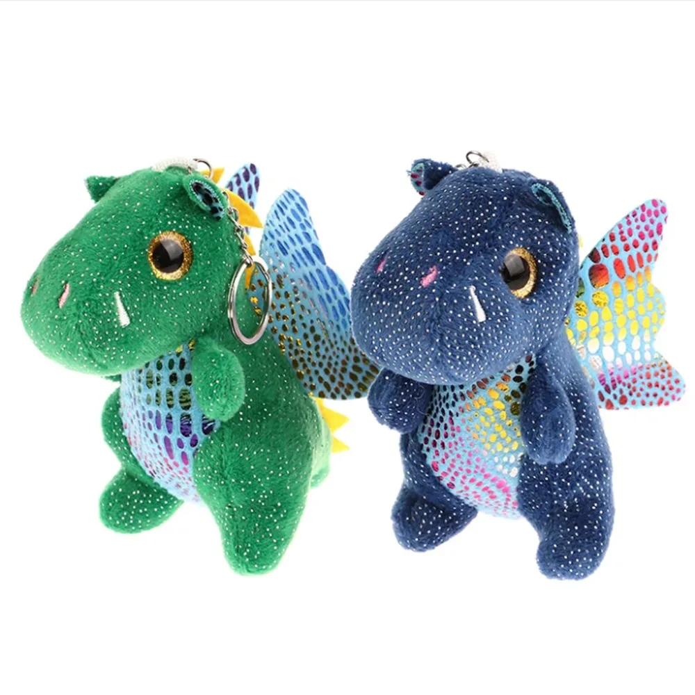 Soft Dragon Plush Keyring Stuffed Doll PP Cotton Flying Dinosaur Plush Pendant Small 12cm Flying Dragon Plush Keychain