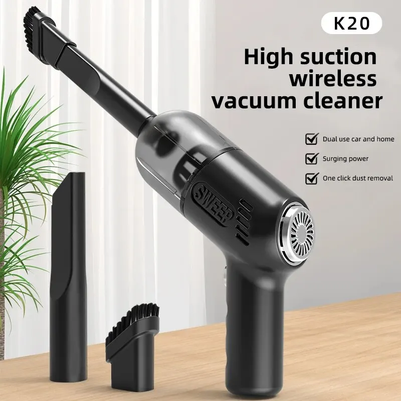 K20 Wireless Portable Vacuum Cleaner High Power Strong Suction Handheld Small Vacuum Cleaner for Car Home Use