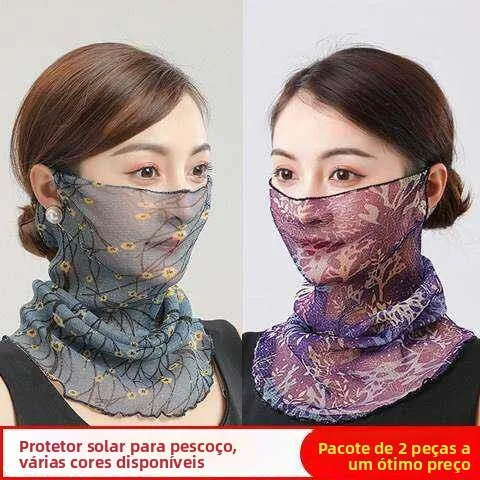 軽量夏用フェイススカーフ首保護耳掛け日焼け止めショール-uv-保護小型ネックウォーマーメンズファッションアクセサリー