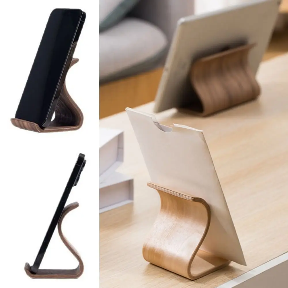 Kreatywny drewniany uchwyt na telefon komórkowy Elegancki przenośny uchwyt na tablet Lekki, praktyczny drewniany stojak na telefon Sprzęt elektroniczny