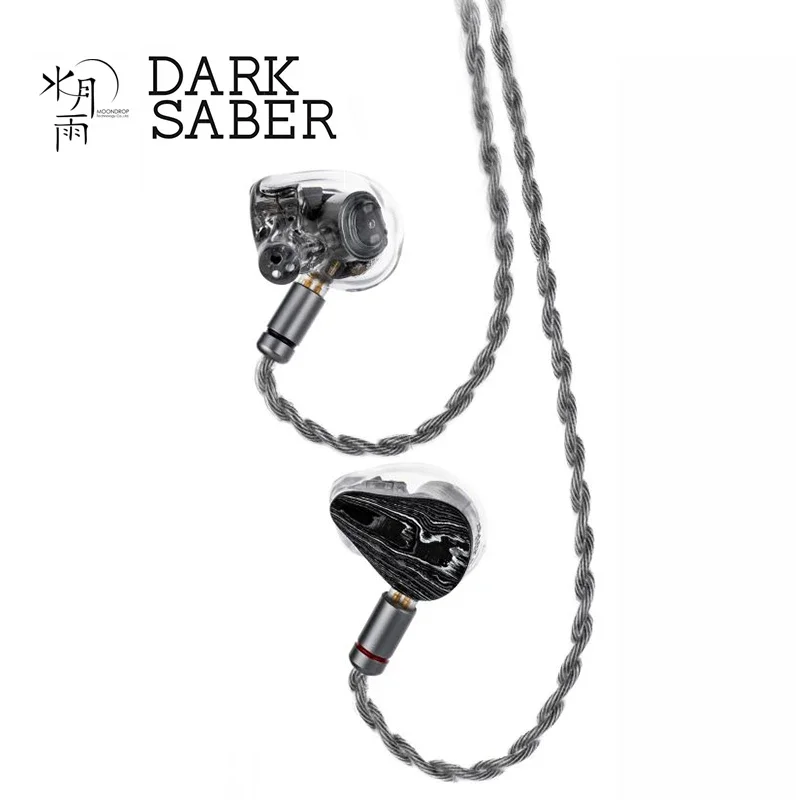 MOONDROP DARK SABER 2DD+8BA(Per side) In-Ear Earphone Reference In-Ear Mintors with 0.78 2Pin Cable